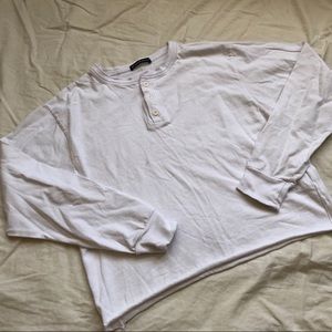 White Button Up Pullover